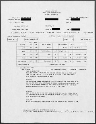 Ben Grieve scouting report, 1994 March 10