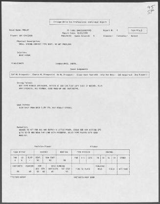 Jay Canizaro scouting report, 1995 October 01