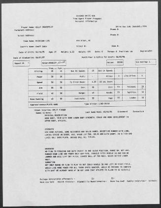 Kelly Dransfeldt scouting report, 1996 March 06