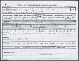 Brad Komminsk scouting report, 1989 June 17
