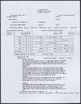 Mike Lamb scouting report, 1997 February 02