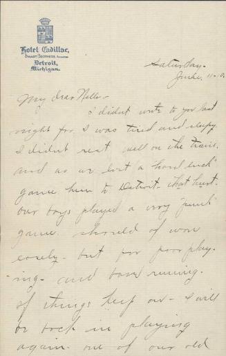 Letter from Roxey Roach to Nelle Stewart, 1910 June 11