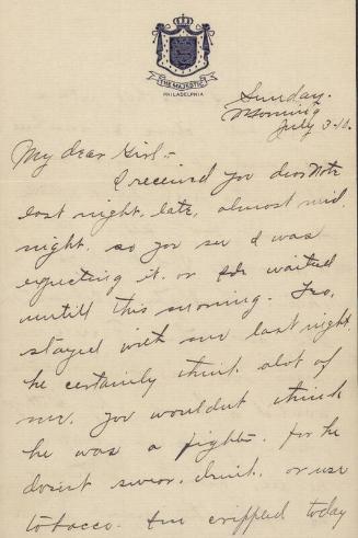 Letter from Roxey Roach to Nelle Stewart, 1910 July 03