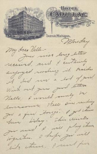 Letter from Roxey Roach to Nelle Stewart, 1910 September 26