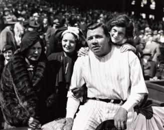 Babe Ruth and Family at Yankees Game photograph, 1934 April 25