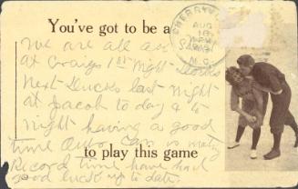 To Play This Game picture postcard, circa 1915
