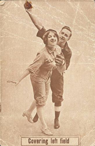Covering Left Field picture postcard, circa 1910