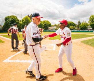 Phil Niekro and Ozzie Smith on the Field photograph, 2017 May 27