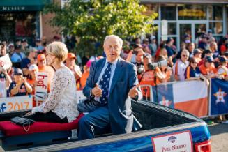 Phil Niekro and Nancy Niekro During the 2017 National Baseball Hall of Fame Parade of Legends p…