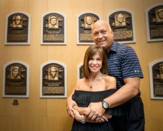 Cal Ripken Jr. and Laura Kiessling at the National Baseball Hall of Fame and Museum photograph,…
