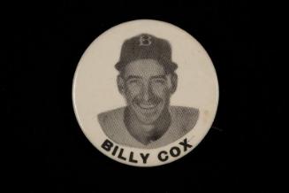 Billy Cox pinback button, undated