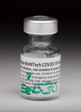 Pfizer-BioNTech COVID-19 Vaccine empty vial, 2021 January-March