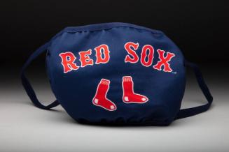 Socially Distant Boston Red Sox face mask, between 2020 and 2021
