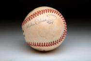 Mike Mussina Autographed ball, 1990 February