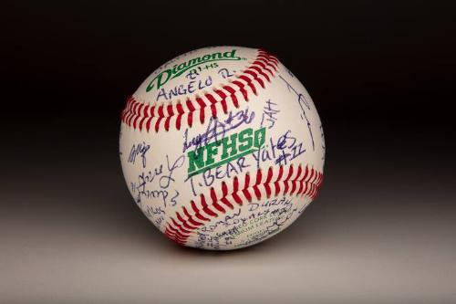 Tesuque Pueblo Autographed ball, 2021 July 04