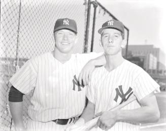Mickey Mantle and Billy Martin negative, between 1952 and 1957