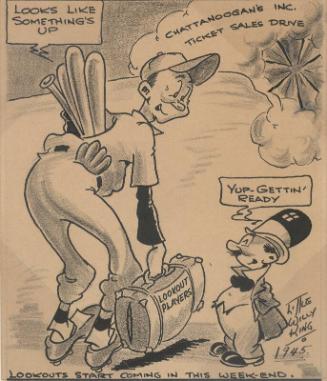 Chattanoogan's Inc. Ticket Sales Drive cartoon, 1945