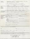 Kansas City Royals Baseball Academy Student application form, 1971