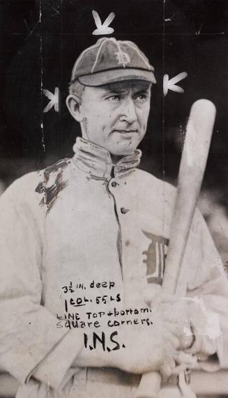 Ty Cobb with Bat photograph, between 1908 and 1911