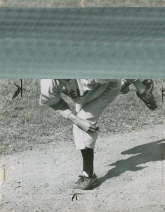 Bob Feller Pitching photograph, 1951