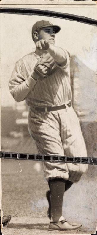 Babe Ruth Throwing a Ball Photograph, between 1920 and 1934