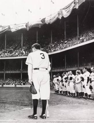Babe Ruth Number Retirement Ceremony photograph, 1948 June 13