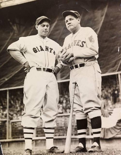 Babe Ruth and Bill Terry photograph, 1935