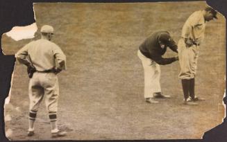 Babe Ruth Getting Pants Sewn photograph, 1926 October 02