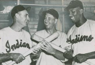 Bob Feller, Sam Chapman, and Luke Easter photograph, 1951 July 01