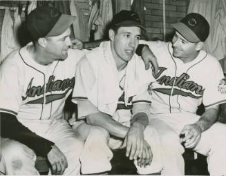 Ken Keltner, Bob Feller, and Joe Gordon photograph, 1948 September 29