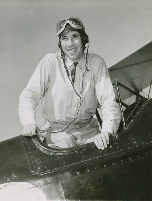 Bob Feller in an Airplane photograph, 1941 September
