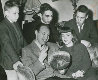 Bob Feller Seated with Family photograph, 1962 January 25
