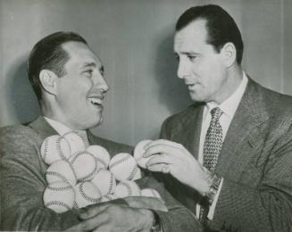 Bob Feller and Hank Greenberg photograph, 1951 January