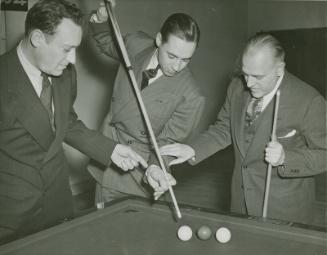 Bob Feller Playing Billiards photograph, 1941 January 08