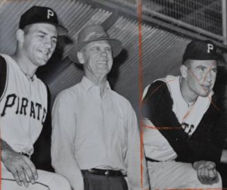 George Sisler, Dick Groat, and Possibly Vern Law photograph, probably 1959