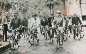 Los Angeles Angels Team Bicycling photograph, 1962 February 21