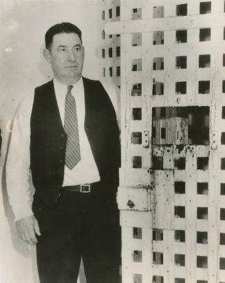 Roger Bresnahan Standing by Jail Cell photograph, 1932