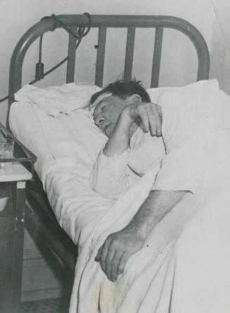 Grover Cleveland Alexander in Hospital Bed photograph, 1936
