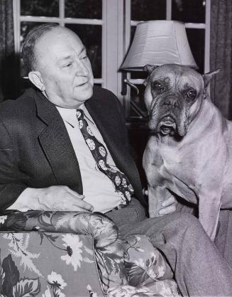 Ty Cobb with his Dog photograph, 1951