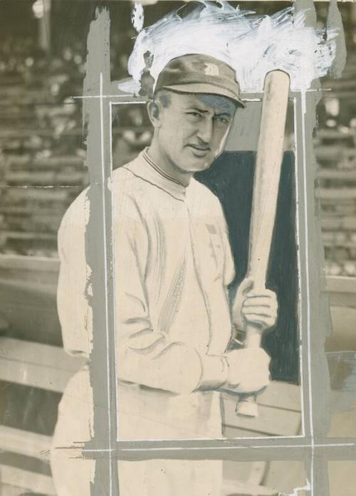 Ty Cobb with Bat photograph, between 1921 and 1926
