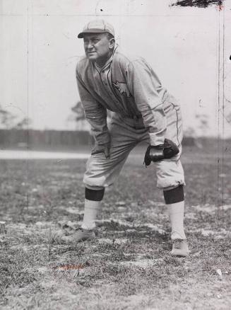 Ty Cobb in a Crouch photograph, 1927