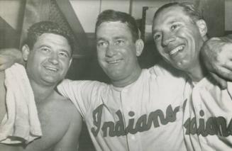 Early Wynn, Bob Lemon, and Bob Feller photograph, 1956 September 11
