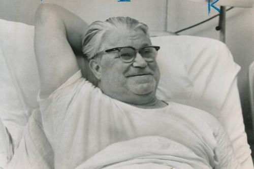 Jimmie Foxx in Hospital photograph, 1963 October 22