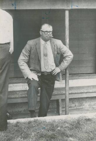 Jimmie Foxx Standing in Dugout photograph, 1958 February