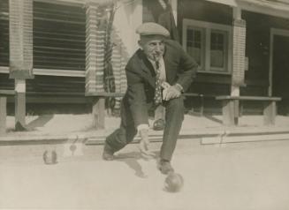 Nap Lajoie Rolling Ball photograph, circa 1929