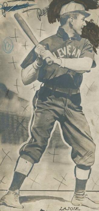 Nap Lajoie Batting photograph, 1903 or 1904