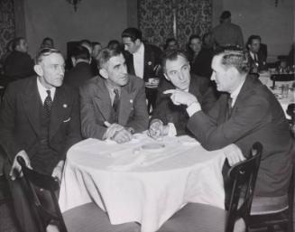 Walter Johnson, Casey Stengel, Roger Peckinpaugh, and Ford Frick photograph, 1937 October 05
