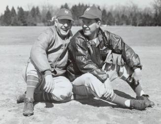 Mel Ott and Dolf Luque photograph, probably 1943