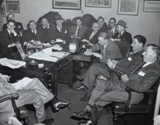 Mel Ott with Group photograph, 1946 January 21