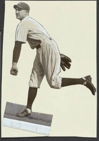 Herb Pennock Pitching photograph, between 1923 and 1933
